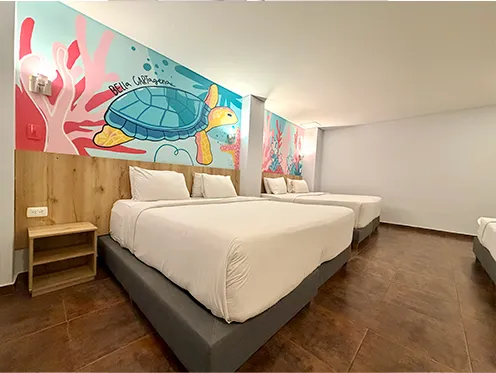 habitacion familiar cerca a la playa en bocagrande