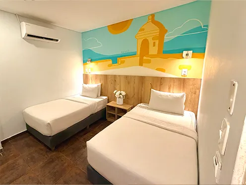 habitacion para dos personas en bocagrande cartagena a pocos pasos de la playa