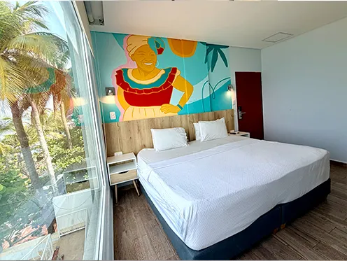 habitacion para dos personas vista al mar bocagrande
