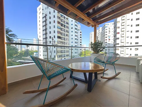 habitacion en bocagrande para tres personas con balcon