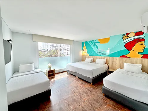 habitacion para familiar en bocagrande cartagena
