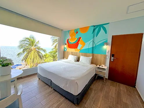 habitacion en bocagrande para pareja con vista al mar